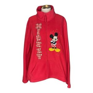 Disney Mickey Mouse Red Fleece Zip Jacket – XXL / EGG
